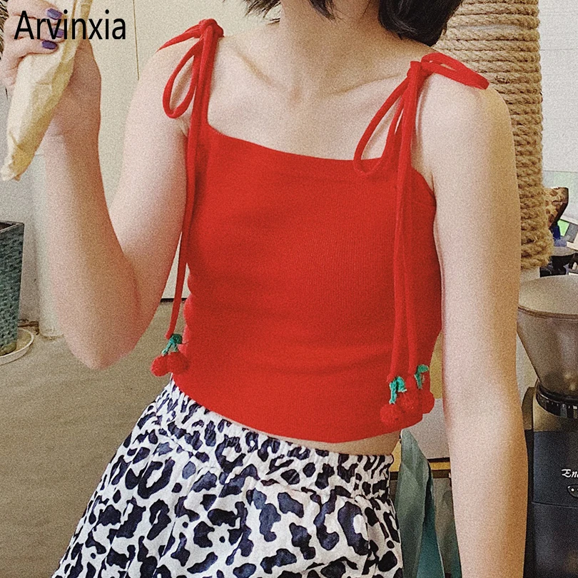 Arvinxia Sexy Spaghetti Strap Tassel Woman Crop Top Fashion Streetwear High Wasit Lady Tops Chic Lace Up Red Summer Top Camisole
Arvinxia Sexy Spaghetti Strap Tassel Woman Crop Top Fashion Streetwear High Wasit Lady Tops Chic Lace Up Red Summer Top Camisole
