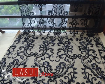 Heavy beaded Black White Noble Car bone lace embroidery 1.35m Plant flowers Grace temperament
Heavy beaded Black White Noble Car bone lace embroidery 1.35m Plant flowers Grace temperament
