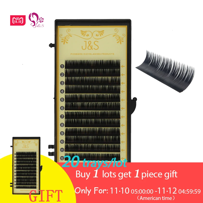 J&S Korea NEW 0.10mm 20trays wholesale False volume individual eyelashes extensions
J&S Korea NEW 0.10mm 20trays wholesale False volume individual eyelashes extensions