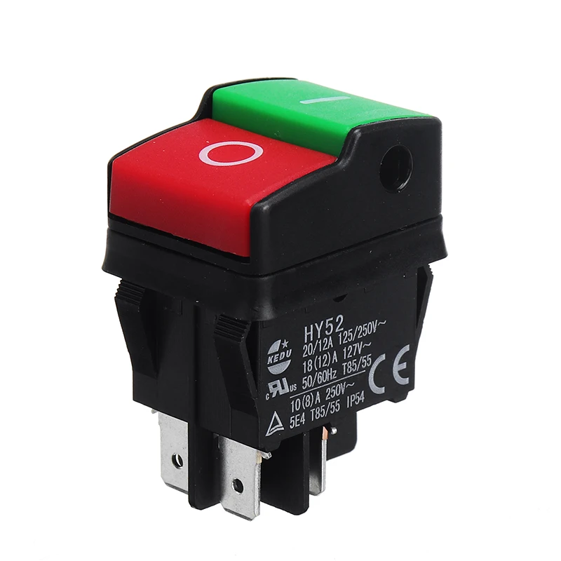 KEDU HY52 250V 12A 4Pins Electric Pushbutton Switch Waterproof Pushbutton Machine Saw Cutter Drill On Off Switches Control Box
KEDU HY52 250V 12A 4Pins Electric Pushbutton Switch Waterproof Pushbutton Machine Saw Cutter Drill On Off Switches Control Box