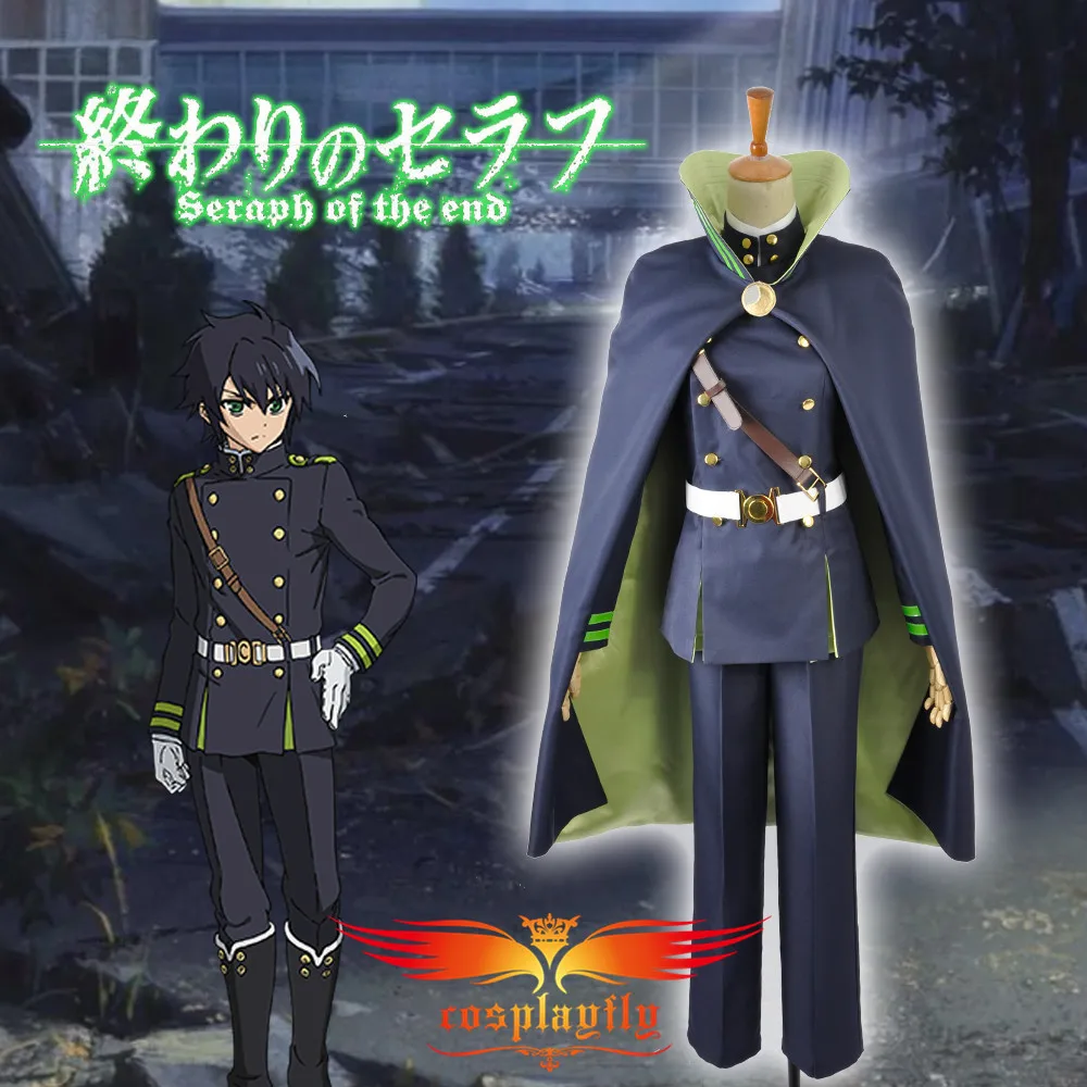 Seraph of the End Yuichiro Hyakuya Military Adult Men Uniform with Cloak Cosplay Costume with Wig and Free Wig Cap (W0660/W0023)
Seraph of the End Yuichiro Hyakuya Military Adult Men Uniform with Cloak Cosplay Costume with Wig and Free Wig Cap (W0660/W0023)