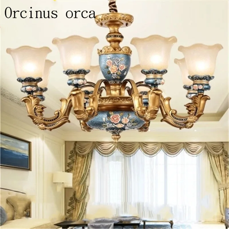 European sumptuous retro color painting chandelier living room restaurant bedroom American simple resin Chandelier
European sumptuous retro color painting chandelier living room restaurant bedroom American simple resin Chandelier