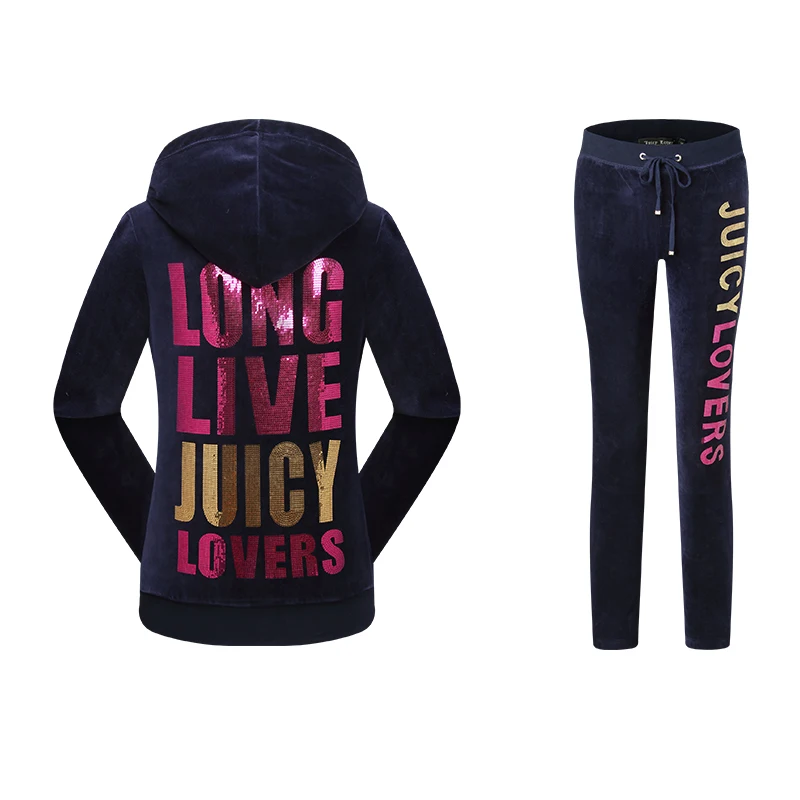 Juicy Lovers Brand Spring Autumn Women Sporting Suits pink Black Green Velvet Zipper Letter Casual Tracksuits Sportswear suit
Juicy Lovers Brand Spring Autumn Women Sporting Suits pink Black Green Velvet Zipper Letter Casual Tracksuits Sportswear suit