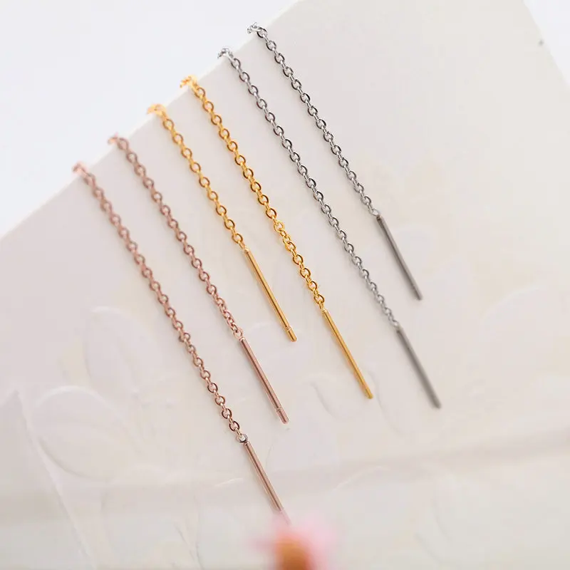 Top Quality Rose Gold Silver Color Simple Earrings Line 316L Stainless Steel Jewelry Fashion Woman Stud Earring Gift (GE104)
Top Quality Rose Gold Silver Color Simple Earrings Line 316L Stainless Steel Jewelry Fashion Woman Stud Earring Gift (GE104)