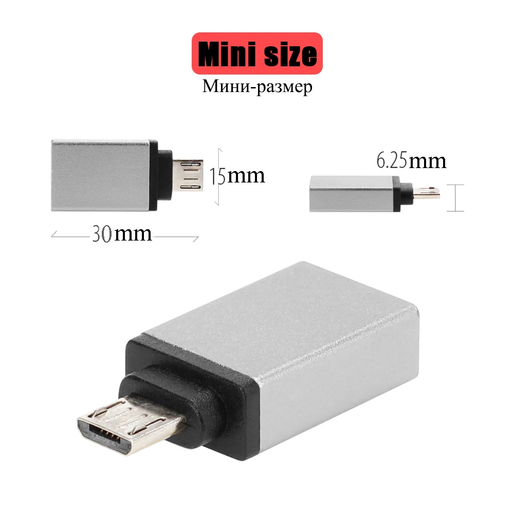 Micro USB to USB OTG Adapter Male to USB 2.0 Micro Adapter Converter for Samsung Xiaomi LG Huawei Android Mobile Phones (6)