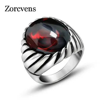 ZORCVENS New Design Ring Vintage Black Red Finger Ring Fashion Noble Luxury Elegant Charm Stainlee Steel Ring For Men
ZORCVENS New Design Ring Vintage Black Red Finger Ring Fashion Noble Luxury Elegant Charm Stainlee Steel Ring For Men