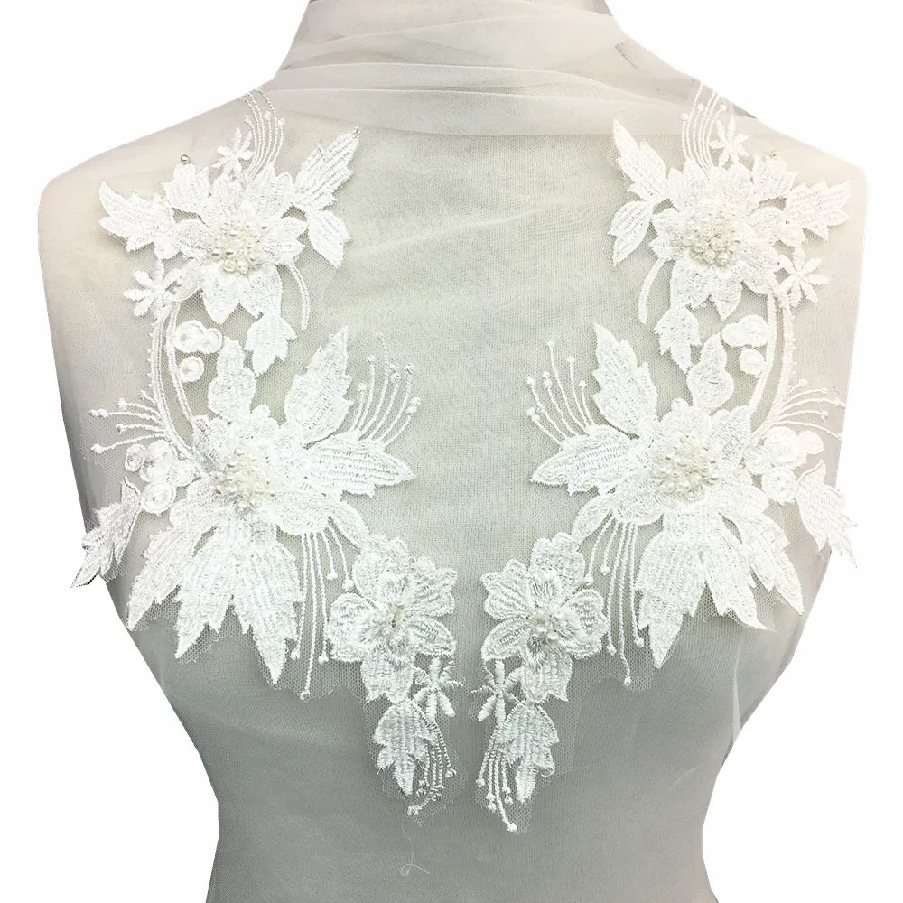 2pc Flower Embroidery Patch Wedding Dress Sequin Beaded Applique Sew On Embroidered Patches For Clothing Parches Ropa AC1476
2pc Flower Embroidery Patch Wedding Dress Sequin Beaded Applique Sew On Embroidered Patches For Clothing Parches Ropa AC1476