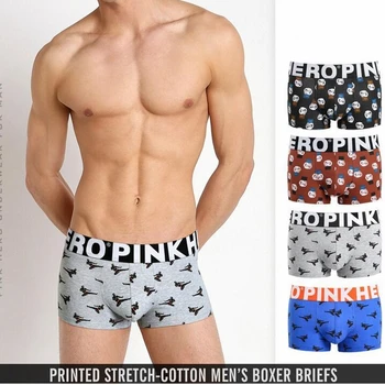 Men's Underwear Super Cool Cartoon Printed Cotton Men's Flat-angle knickers briefs fashion Elastic cotton Underpants Sexy
Men's Underwear Super Cool Cartoon Printed Cotton Men's Flat-angle knickers briefs fashion Elastic cotton Underpants Sexy