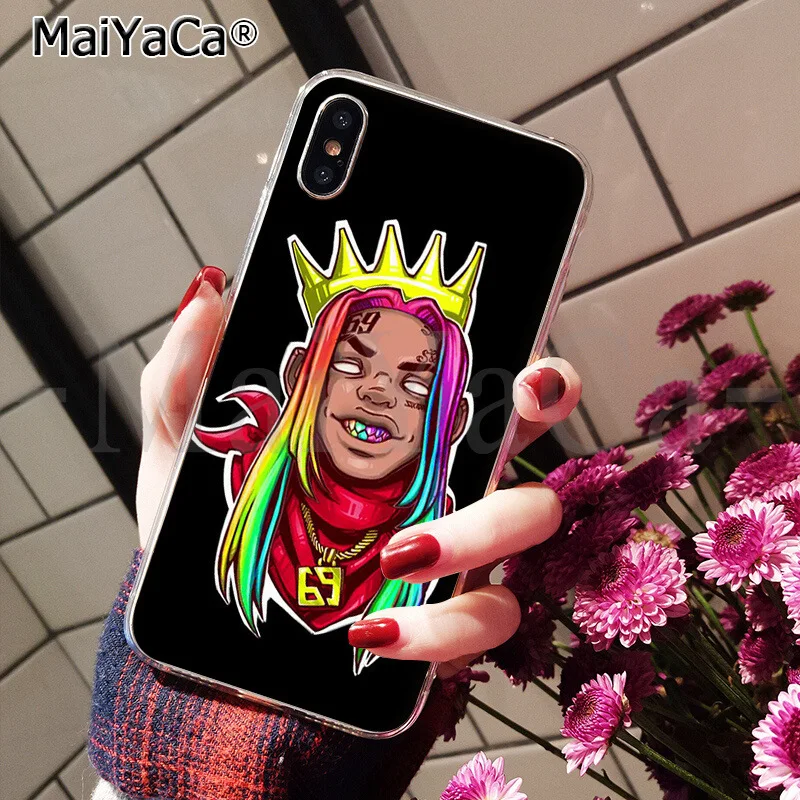 MaiYaCa singer Tekashi69 6ix9ine 69 Colorful Cute Phone Accessories Case for Apple iPhone 8 7 6 6S Plus X XS MAX 5 5S SE XR case