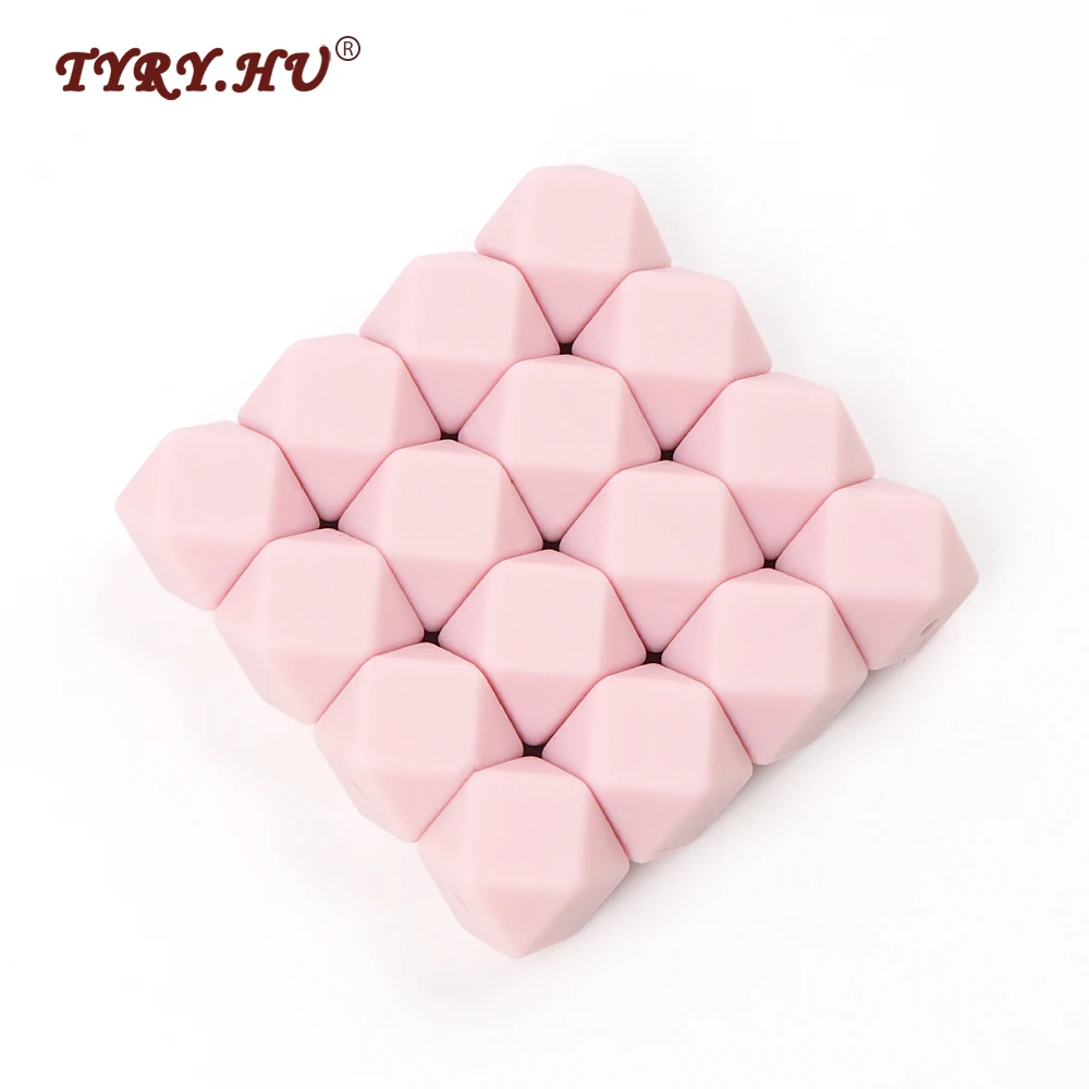 TYRY.HU 100pc Hot Sale Quartz Pink Hexagon Silicone Beads Food Grade 14mm BPA Free Baby Chewable Beads Teething Necklace Making
TYRY.HU 100pc Hot Sale Quartz Pink Hexagon Silicone Beads Food Grade 14mm BPA Free Baby Chewable Beads Teething Necklace Making