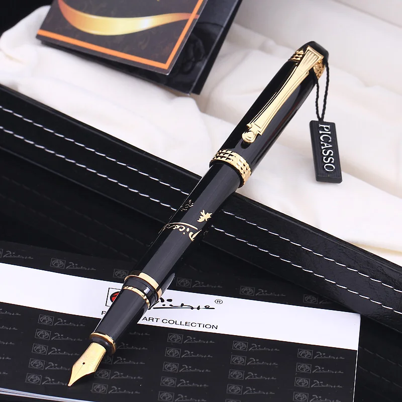 Picasso Pimio 926 Luxor Black and Gold 0.5mm Iridium Nib Fountain Pen with Luxury Original PU Gift Box Ink Pens
Picasso Pimio 926 Luxor Black and Gold 0.5mm Iridium Nib Fountain Pen with Luxury Original PU Gift Box Ink Pens