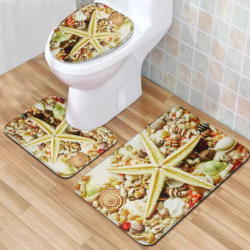 T Seaside Beach 3pcs Bathroom Rug Set Anti Slip Bath Mat Fleece Toilet Mat Eco-Friendly Toillete Seat Cover for Home Decor
T Seaside Beach 3pcs Bathroom Rug Set Anti Slip Bath Mat Fleece Toilet Mat Eco-Friendly Toillete Seat Cover for Home Decor