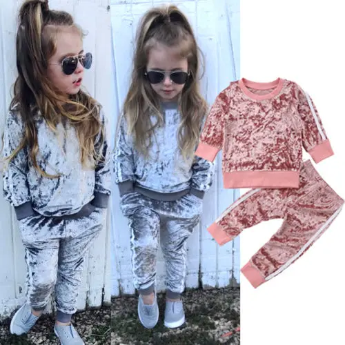 2018 New Fashion Kid Baby Girl Velvet Clothes Set Top Sweatshirt Long Pants Outfits Children Spring Fall Clothes Tracksuit
2018 New Fashion Kid Baby Girl Velvet Clothes Set Top Sweatshirt Long Pants Outfits Children Spring Fall Clothes Tracksuit