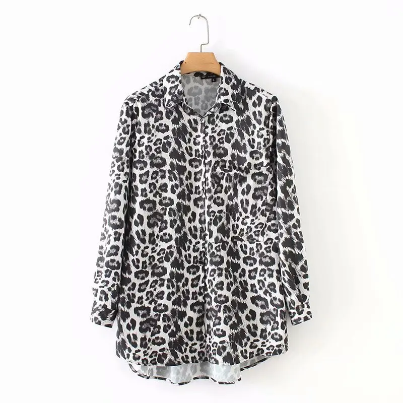 women vintage sexy leopard printing casual smock blouse shirt women animal pattern long blusas chic femininas tops LS2948
women vintage sexy leopard printing casual smock blouse shirt women animal pattern long blusas chic femininas tops LS2948