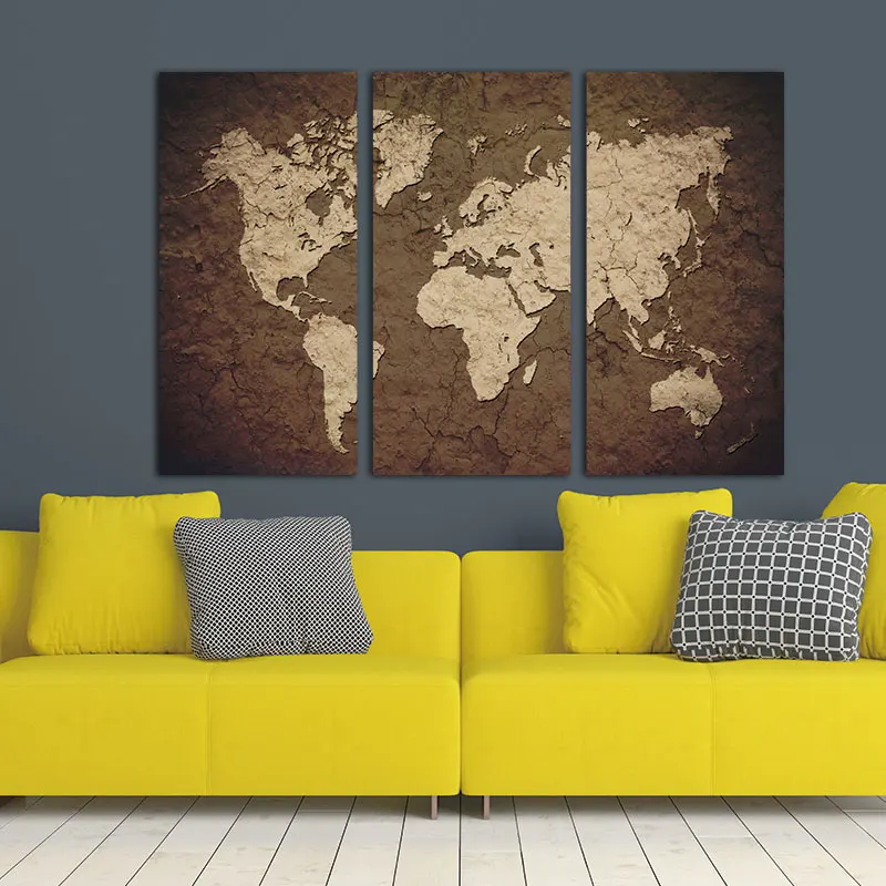 Canvas Painting Wall Picture Oil Panting On 3 Panels Vintage World Map Home Decor Wall art Painting For Living Room no frame
Canvas Painting Wall Picture Oil Panting On 3 Panels Vintage World Map Home Decor Wall art Painting For Living Room no frame
