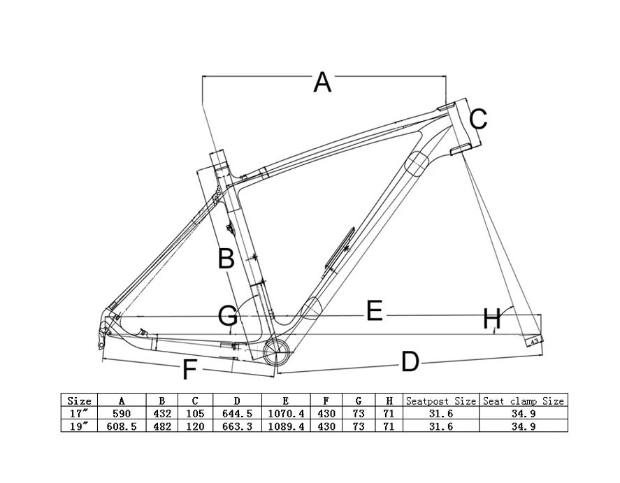 Top Clearance Frame  High Quality Full Carbon Fiber UD Glossy 26ER Mountain Bike MTB Bicycle BB30 Frame   17" 0