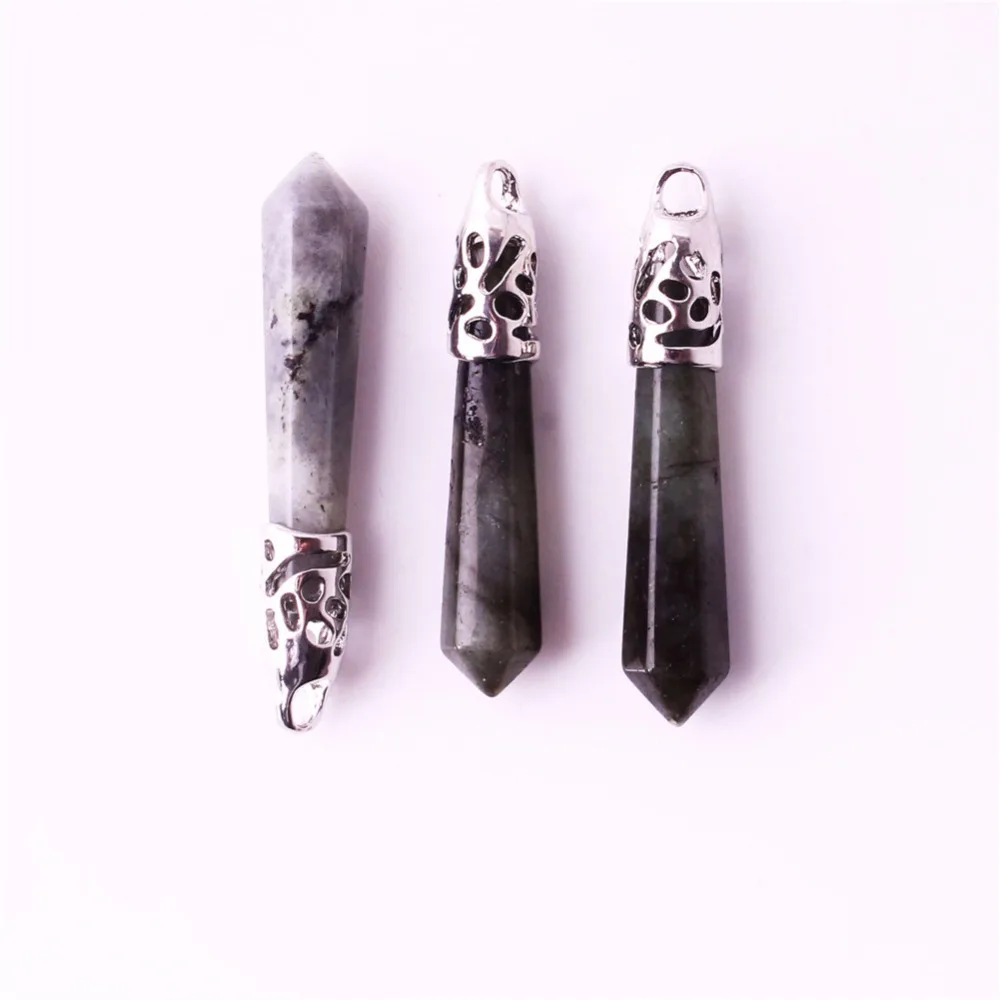 1PC Pretty Natural Crystal Quartz Gem Stone Long Labradorite Pendulum Spectrolite Charms Moonstone Pendants Jewelry Fit Necklace
1PC Pretty Natural Crystal Quartz Gem Stone Long Labradorite Pendulum Spectrolite Charms Moonstone Pendants Jewelry Fit Necklace