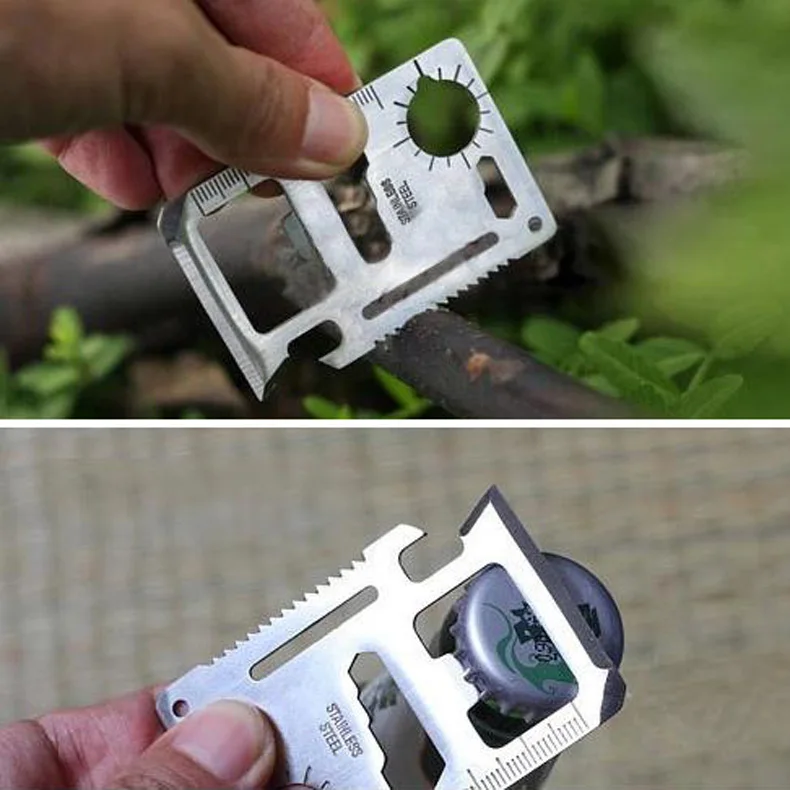11 in 1 Card Size Wallet Cutter Blade Stainless Steel Survival Multitool Utility Tool for Camping Hiking Survival ALI88
11 in 1 Card Size Wallet Cutter Blade Stainless Steel Survival Multitool Utility Tool for Camping Hiking Survival ALI88
