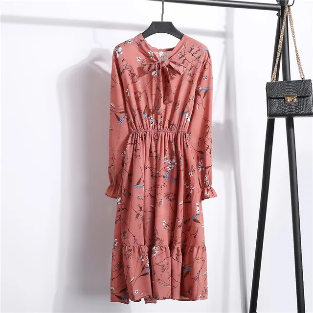 2020 jesienna damska sukienka dla kobiet szyfonowa koszula z długim rękawem sukienka A-line Midi zimowa sukienka biała kokardka kwiatowy Vestidos Vintage tanie tanio Poliester COTTON Jesień Stojak Pełna Butterfly rękawem Łuk Na co dzień empire Drukuj Kolan 2020 jesienna damska sukienka dla kobiet szyfonowa koszula z długim rękawem sukienka A-line Midi zimowa sukienka biała kokardka kwiatowy Vestidos Vintage tanie tanio Poliester COTTON Jesień Stojak Pełna Butterfly rękawem Łuk Na co dzień empire Drukuj Kolan