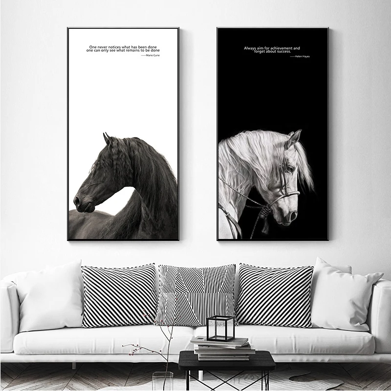 Nordic Modern Animal Canvas Painting Minimalist Black White Horse Posters and Prints Wall Art Picture For Living Room Decoration
Nordic Modern Animal Canvas Painting Minimalist Black White Horse Posters and Prints Wall Art Picture For Living Room Decoration