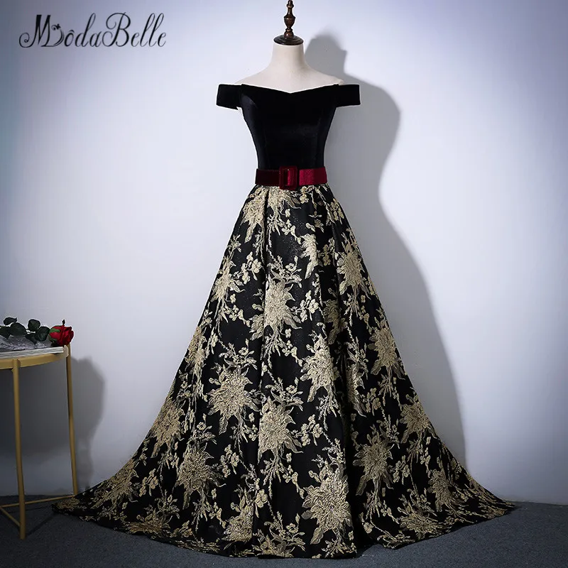 modabelle Black Velvet Prom Dresses 2018 Robe De Soiree Off Shoulder Patterns Embroidery Long Party Womens Evening Gowns
modabelle Black Velvet Prom Dresses 2018 Robe De Soiree Off Shoulder Patterns Embroidery Long Party Womens Evening Gowns