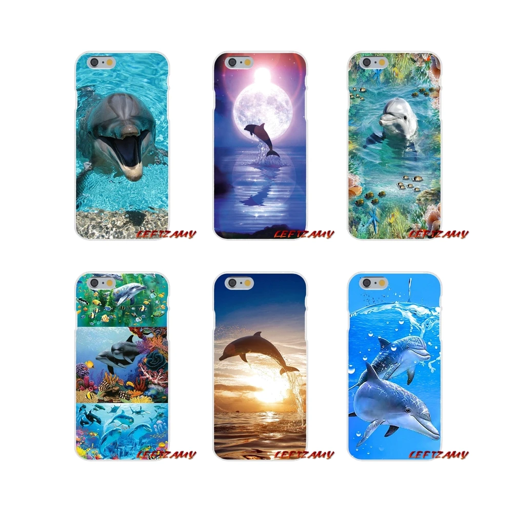 Чехол для мобильного телефона Samsung Galaxy S3 S4 S5 MINI S6 S7 edge S8 S9 Plus Note 2 3 4 5 8 dolphins in the reef sunset