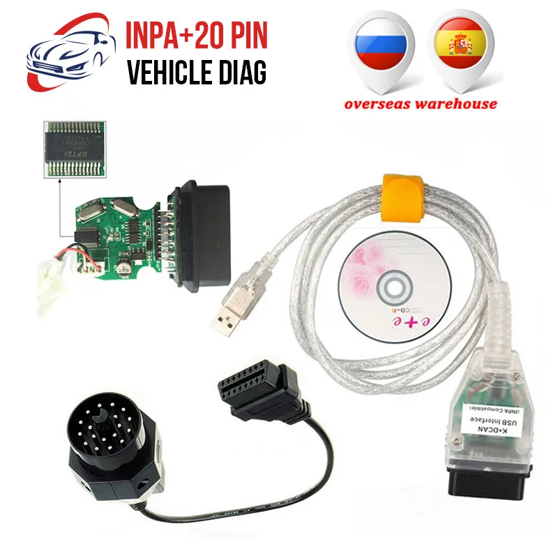 Overseas Warehouse INPA K+CAN K CAN INPA With FT232RL Chip with Switch for BMW INPA K CAN USB Interface Cable With 20PIN for BMW
Overseas Warehouse INPA K+CAN K CAN INPA With FT232RL Chip with Switch for BMW INPA K CAN USB Interface Cable With 20PIN for BMW