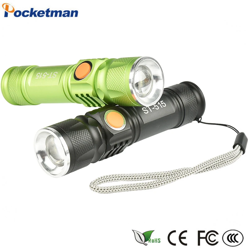 

zk50 Portable Light mini USB flashlight XM-L T6 LED torch rechargeable 18650 battery waterproof flash light 3800 lumen