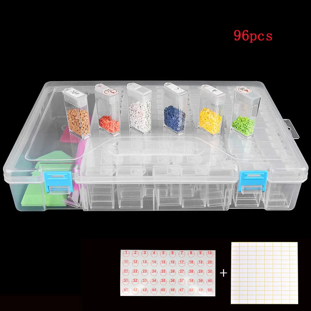 84/96/112/140 Grids Plastic Adjustable Diamond Painting accessories Storage Box diamont Storage Box for Diamond Embroidery Bead
84/96/112/140 Grids Plastic Adjustable Diamond Painting accessories Storage Box diamont Storage Box for Diamond Embroidery Bead