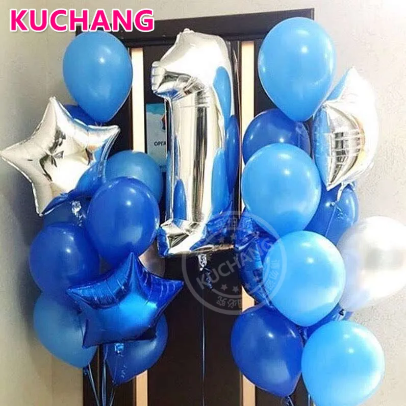 25pcs/lot 30inch Silver Number 1 18inch Blue Star Foil Balloon Solid Color Latex Globos Boy 1st Birthday Anniversary Party Decor
25pcs/lot 30inch Silver Number 1 18inch Blue Star Foil Balloon Solid Color Latex Globos Boy 1st Birthday Anniversary Party Decor
