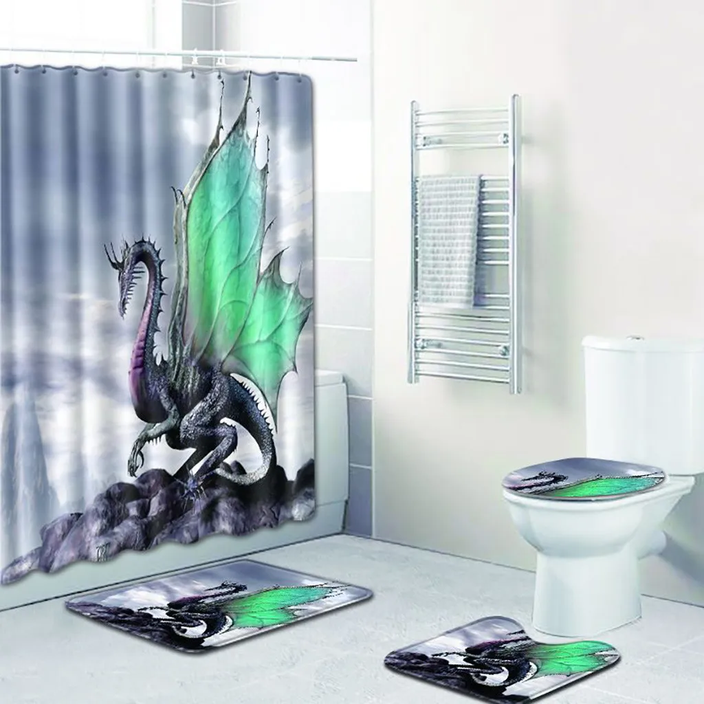 4PCS Bathroom Non-Slip Pedestal Rug + Lid Toilet Cover + Bath Mat+Waterproof Shower curtain with 12 Hooks 2019New Best Selling
4PCS Bathroom Non-Slip Pedestal Rug + Lid Toilet Cover + Bath Mat+Waterproof Shower curtain with 12 Hooks 2019New Best Selling