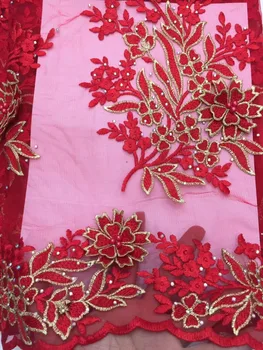 High Quality Nigerian 3D Wedding Lace Fabric red+gold Latest African Laces 2018 French Net Lace Fabric With Stones for Dress C12
High Quality Nigerian 3D Wedding Lace Fabric red+gold Latest African Laces 2018 French Net Lace Fabric With Stones for Dress C12