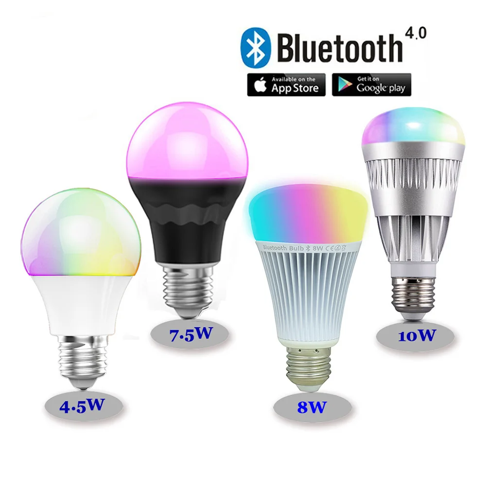 LED Bulbs 1 piece Lamps RGBW Bluetooth 4.0 E27 Smart Mi.light RGB with color temperature adjust dimmable lighting in stock VR 
LED Bulbs 1 piece Lamps RGBW Bluetooth 4.0 E27 Smart Mi.light RGB with color temperature adjust dimmable lighting in stock VR