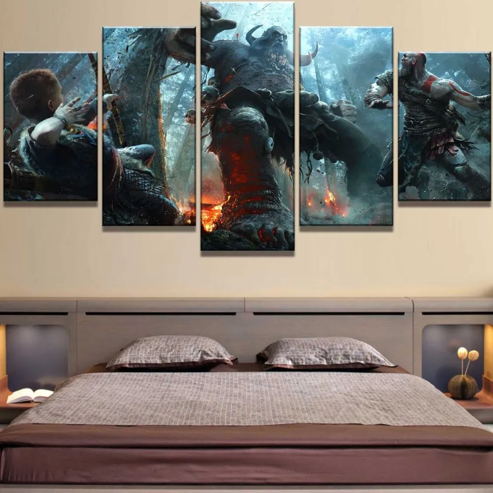 5 Piece HD Print Large God Of War Game Poster Modern Decorative Paintings on Canvas Wall Art for Home Decorations Wall Decor
5 Piece HD Print Large God Of War Game Poster Modern Decorative Paintings on Canvas Wall Art for Home Decorations Wall Decor