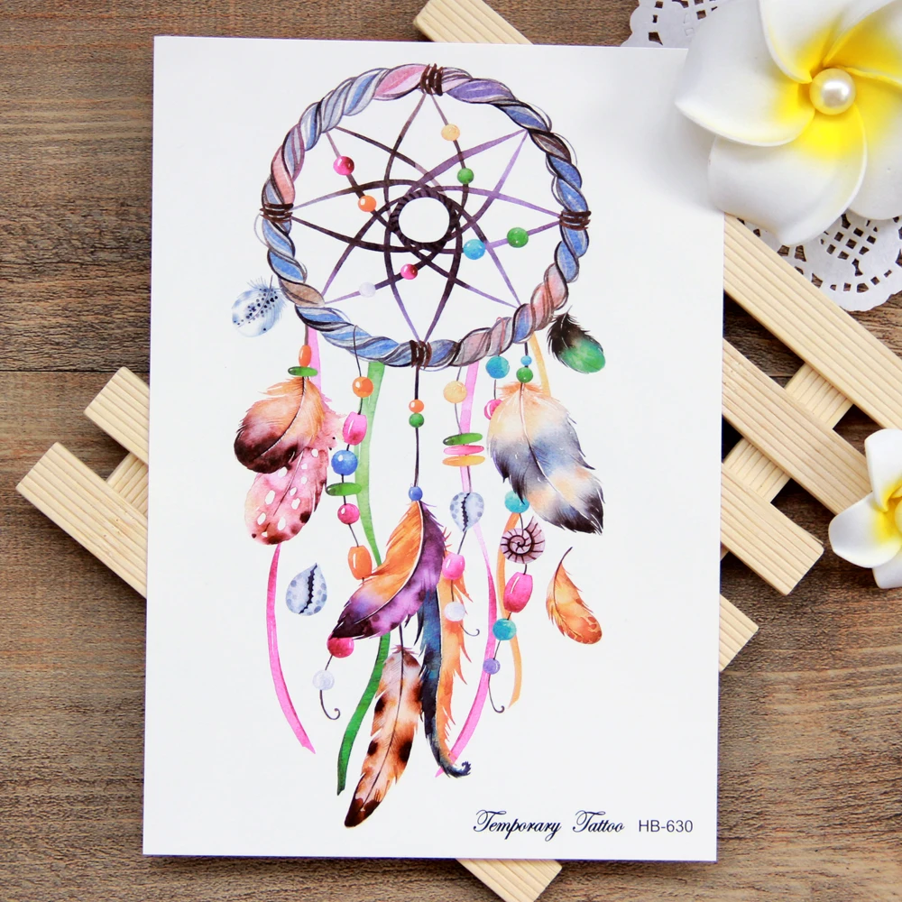 Waterproof Temporary Tattoo sticker colorful dreamcatcher Boho dream catcher tattoo Water Transfer fake flash
Waterproof Temporary Tattoo sticker colorful dreamcatcher Boho dream catcher tattoo Water Transfer fake flash