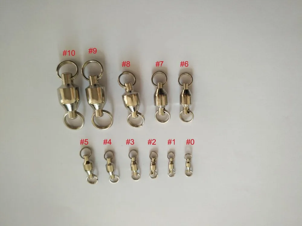 Ball Bearing Swivels Size 0/1/2/3/4/5/6/7/8/9/10 With 2 Heavy Duty Split Rings For Sea Fishing
Ball Bearing Swivels Size 0/1/2/3/4/5/6/7/8/9/10 With 2 Heavy Duty Split Rings For Sea Fishing