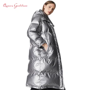 Winter Best Popular Simple&Sunshine Style Oversize parkas With hooded Slivery color Womens long Down jacket warm coat
Winter Best Popular Simple&Sunshine Style Oversize parkas With hooded Slivery color Womens long Down jacket warm coat