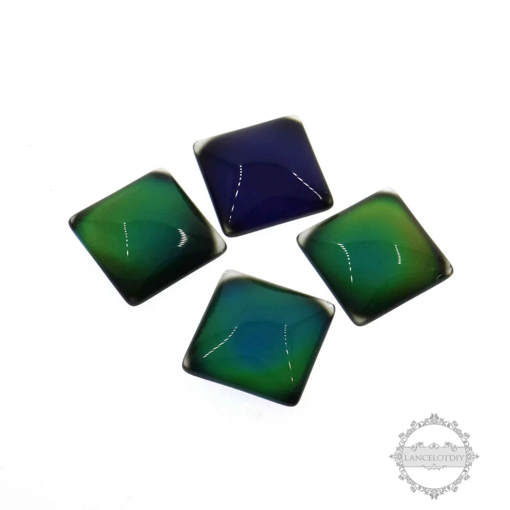 

15mm square color change mood cabochon for DIY mood rings,charms supplies fingdings 4140012