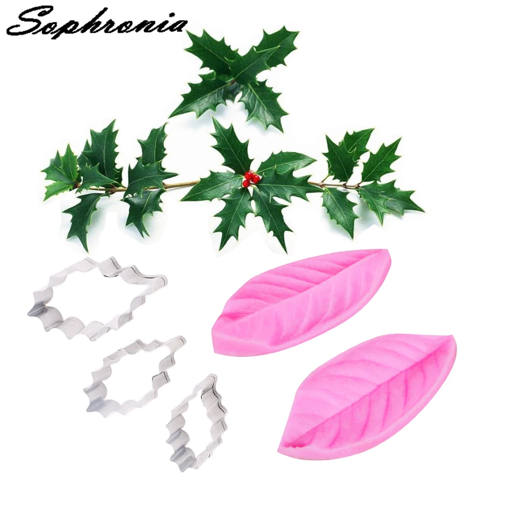 Christmas Leaf Petal Veiner &Cutter Silicone Mold Fondant Mould Cake Decorating Tools Chocolate Gumpaste,Sugarcraft Mold CS240
Christmas Leaf Petal Veiner &Cutter Silicone Mold Fondant Mould Cake Decorating Tools Chocolate Gumpaste,Sugarcraft Mold CS240