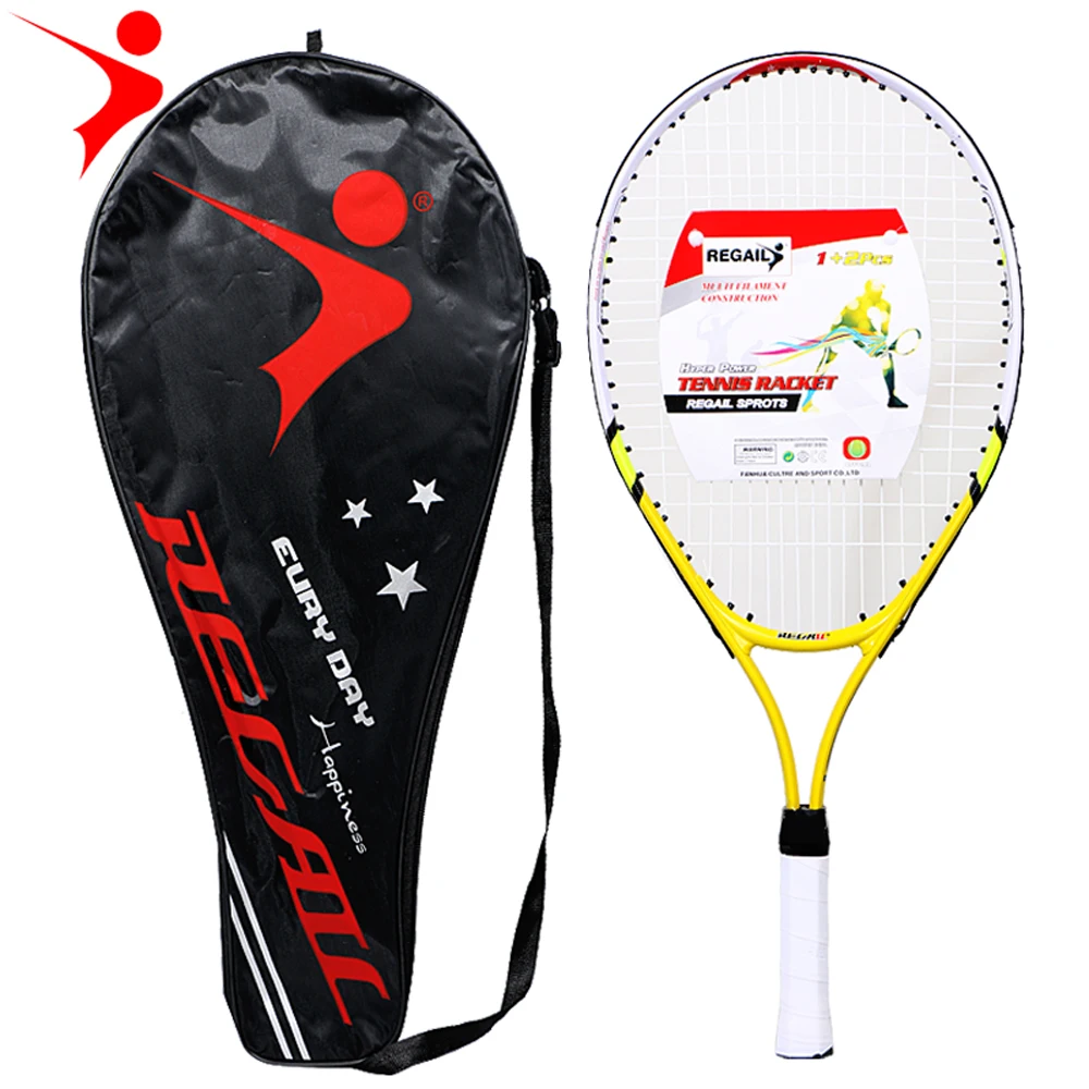 REGAIL 1 Pcs Only Teenager's Tennis Racket Aluminium Alloy Frame with Firm Nylon Wire Perfect for Chindren Tennis Training
REGAIL 1 Pcs Only Teenager's Tennis Racket Aluminium Alloy Frame with Firm Nylon Wire Perfect for Chindren Tennis Training