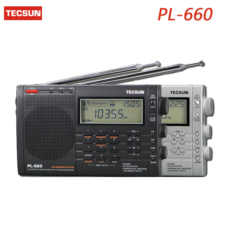 Tecsun PL-660 Digital Radio Portable PLL SSB VHF AIR Band Radio Receiver FM/MW/SW/LW Radio Multiband Dual Conversion
Tecsun PL-660 Digital Radio Portable PLL SSB VHF AIR Band Radio Receiver FM/MW/SW/LW Radio Multiband Dual Conversion