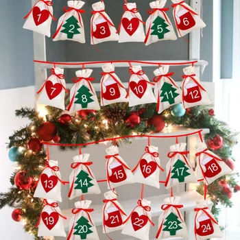 OurWarm Wood Christmas Tree Hanging Ornament Topper Countdown Calendar Gift Bags Christmas Party Decoration New Year 2019
OurWarm Wood Christmas Tree Hanging Ornament Topper Countdown Calendar Gift Bags Christmas Party Decoration New Year 2019