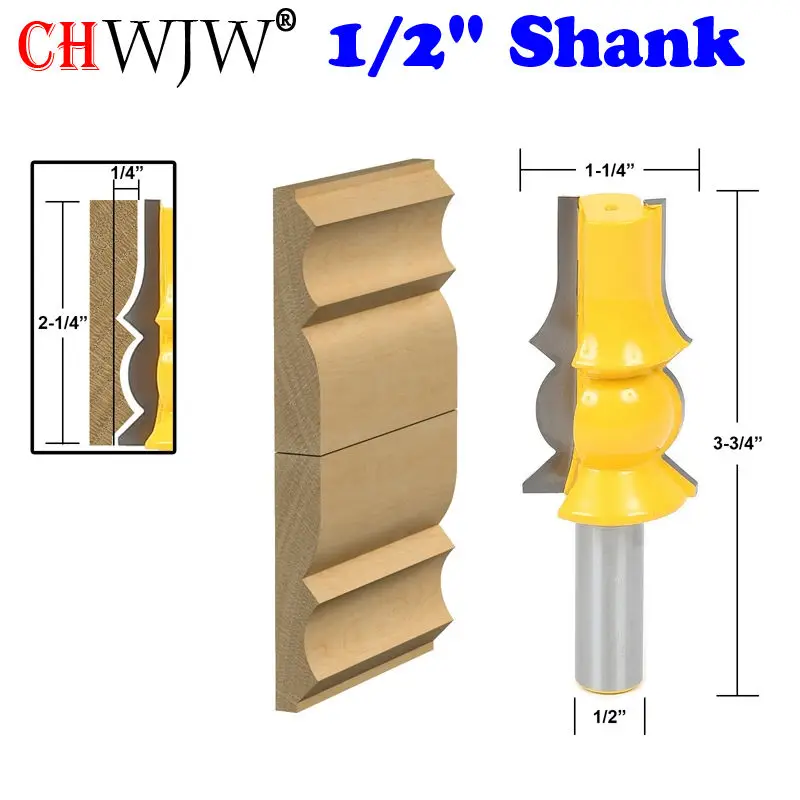 1pc 1/2" Shank Crown Molding Router Bit Extender Tenon Cutter for Woodworking Tools
1pc 1/2" Shank Crown Molding Router Bit Extender Tenon Cutter for Woodworking Tools