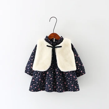 vestidos roupas de bebe Autumn Winter Baby Girls Floral Print Long Sleeve Princess Tutu Kids Party Dress + Fleece Waistcoat
vestidos roupas de bebe Autumn Winter Baby Girls Floral Print Long Sleeve Princess Tutu Kids Party Dress + Fleece Waistcoat