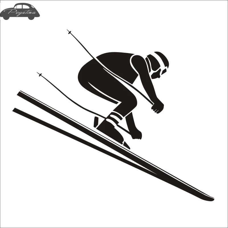 Pegatina Skiing Sticker Winter Sports Snow Decal Ski Posters Vinyl Wall Decals Decor Mural Skiing Sticker