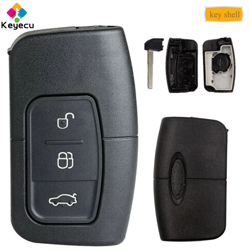 KEYECU Replacement Smart Remote Control Car Key Shell Case Housing With 3 Button - FOB for Ford Focus Mondeo Galaxy Kuga S-Max
KEYECU Replacement Smart Remote Control Car Key Shell Case Housing With 3 Button - FOB for Ford Focus Mondeo Galaxy Kuga S-Max