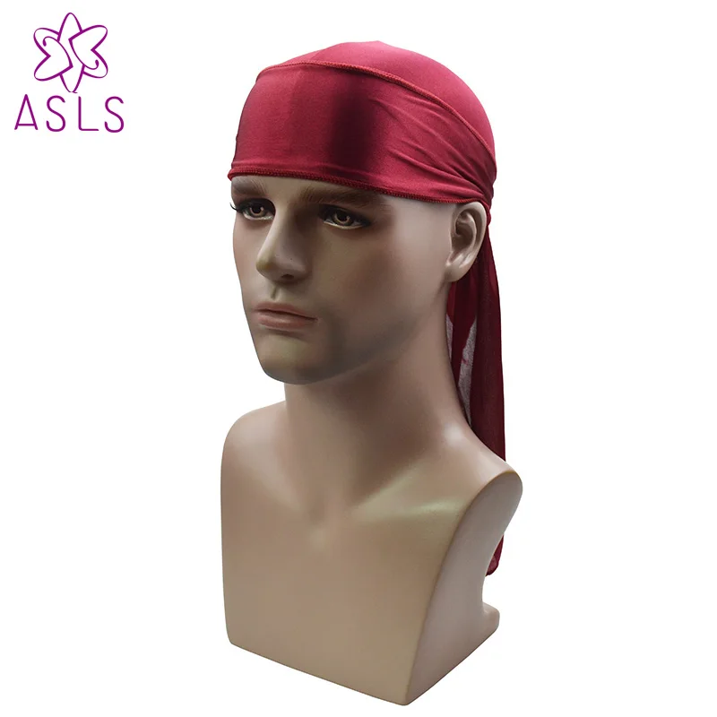 

New Fashion Unisex Silky Durag long tail and wide straps 360.540.720 waves for men DU-RAG