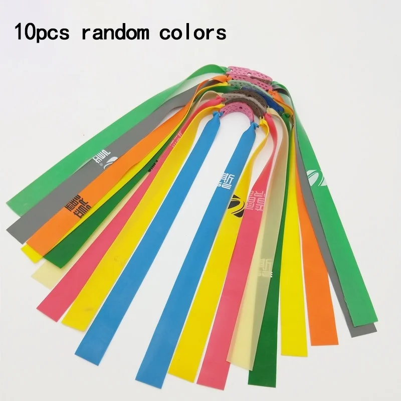 10Pcs Random Color Slingshot Powerful Elastic Flat Rubber Band Practical Hunting Sports Catapult Kit Set
10Pcs Random Color Slingshot Powerful Elastic Flat Rubber Band Practical Hunting Sports Catapult Kit Set