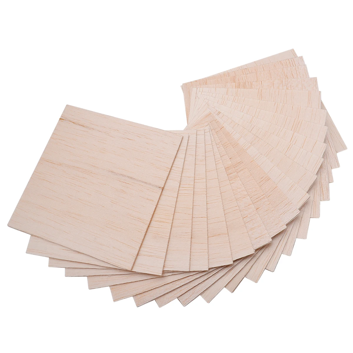 20pcs Wooden Plate Model Balsa Wood Sheets for DIY Airplane House Boat Ship Model Wood Material Aircraft 100x100x1mm