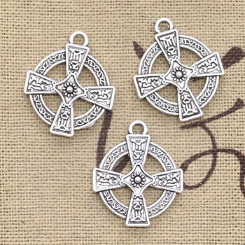 12pcs Charms Double Sided Circle Cross 23x20mm Antique Silver Color Pendants Making DIY Handmade Tibetan Silver Color Jewelry
12pcs Charms Double Sided Circle Cross 23x20mm Antique Silver Color Pendants Making DIY Handmade Tibetan Silver Color Jewelry